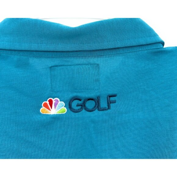 LinkSoul Tempus Fugit Blue NBC Golf Polo Shirt Luxury Mens Sz L - Picture 5 of 6
